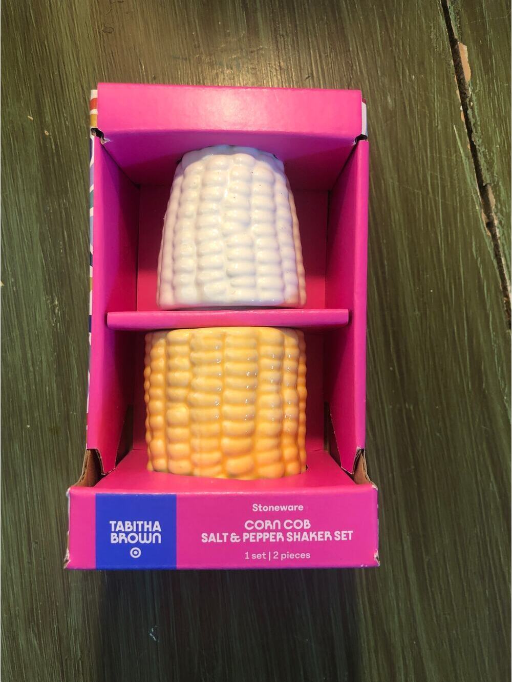 Tabitha Brown for Target NIB Corn Cob Shaped Salt and Pepper Shakers